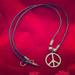 Peace Sign Choker Necklace